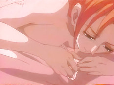 Аниме лесбиянка подошла к девушке сзади и принялась ласкать грудь