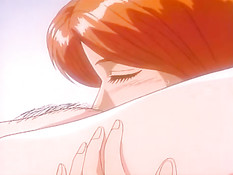 Аниме лесбиянка подошла к девушке сзади и принялась ласкать грудь