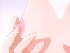 Аниме лесбиянка подошла к девушке сзади и принялась ласкать грудь