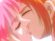 Аниме лесбиянка подошла к девушке сзади и принялась ласкать грудь