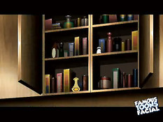 Он всунул член в рот зелёной девушке, а потом трахнул раком в анал