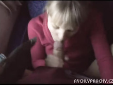 Парень разводит чешскую девку на публичный секс в вагоне поезда