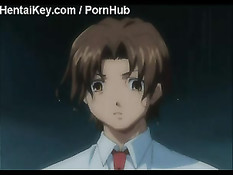 Парень на кровати занимается сексом с рыжим аниме транссексуалом