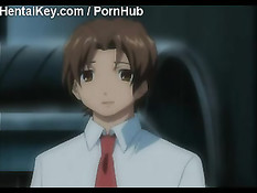 Парень на кровати занимается сексом с рыжим аниме транссексуалом