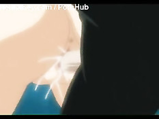 Парень в поезде подошёл к аниме девушке сзади и взял её за грудь