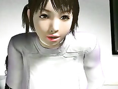 3D медсестра с большой грудью увидела пенис пациента и отсосала