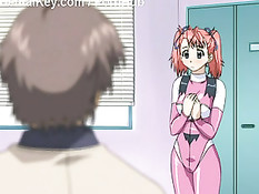 Застал аниме девочку в раздевалке и отодрал после страстного минета