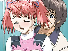 Застал аниме девочку в раздевалке и отодрал после страстного минета