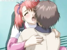 Застал аниме девочку в раздевалке и отодрал после страстного минета