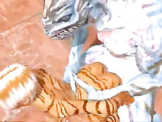 Страшный 3D монстр заставил девку сделать минет и трахнул её раком