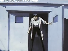 Хентай пара поднялась на крышу и занималась там страстным сексом