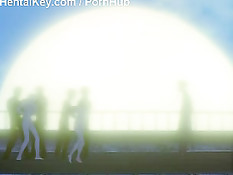 Хентай пара поднялась на крышу и занималась там страстным сексом