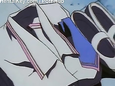 Хентай пара поднялась на крышу и занималась там страстным сексом