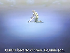 Аниме малышка в очках отсосала на свежем воздухе и встала раком