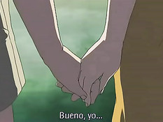 Аниме малышка в очках отсосала на свежем воздухе и встала раком