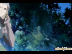 Компания здоровых парней оттрахала на улице хентай девушку