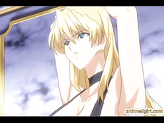 Компания здоровых парней оттрахала на улице хентай девушку