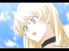 Компания здоровых парней оттрахала на улице хентай девушку