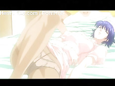 Аниме медсестра занималась сексом с парнем, а подруга наблюдала