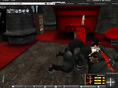 Аниме демон в форме девушки занимается сексом с грудастой киской