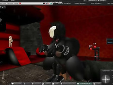 Аниме демон в форме девушки занимается сексом с грудастой киской