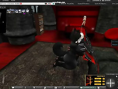 Аниме демон в форме девушки занимается сексом с грудастой киской