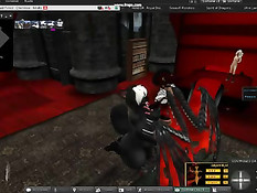 Аниме демон в форме девушки занимается сексом с грудастой киской