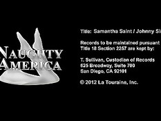 Сексуальная блондинка Samantha Saint ебётся с лысым любовником