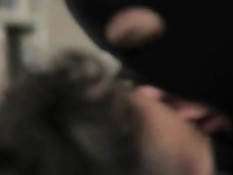 Женщина в чёрном латексном белье оттрахала связанного парня