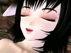 Три мокрые аниме лесбиянки занимаются любовью в 3D порно клипе