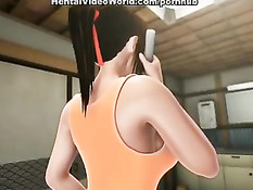 Влагалище сексуальной хентай девушки заполнено горячей спермой