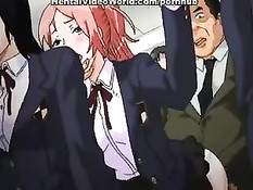 Хентай девушку отодрали в переполненном общественном транспорте