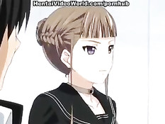 Молодую аниме девушку связывают и жёстко ебут в бритую письку