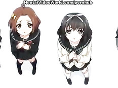 Молодую аниме девушку связывают и жёстко ебут в бритую письку