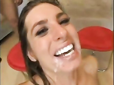 Сборник порно эякуляций на симпатичную брюнетку Naomi Russell