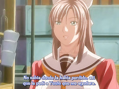 Хентай девушка с огромной грудью зашла к парню в душ и отсосала