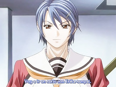 Хентай девушка с огромной грудью зашла к парню в душ и отсосала