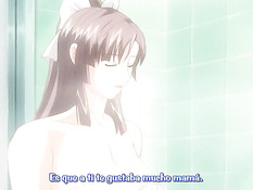 Хентай девушка с огромной грудью зашла к парню в душ и отсосала