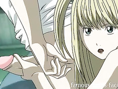 Хентай девчонка с хвостиками отсосала парню и трахнулась на полу