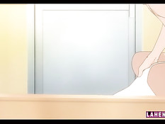 Поставил аниме тёлочку раком и отодрал в попку пальцами и членом