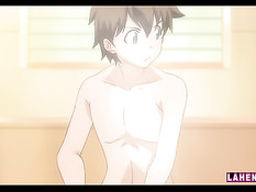 Поставил аниме тёлочку раком и отодрал в попку пальцами и членом