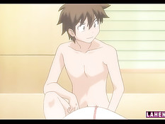 Поставил аниме тёлочку раком и отодрал в попку пальцами и членом