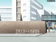 Девушка в белом халате на работе занимается сексом с любовником