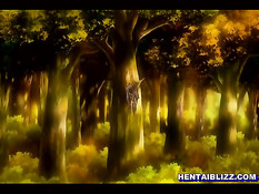 Связанная хентай девушка с огромными сиськами оттрахана монстром