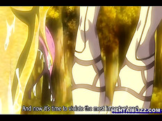 Связанная хентай девушка с огромными сиськами оттрахана монстром