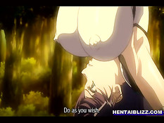 Связанная хентай девушка с огромными сиськами оттрахана монстром