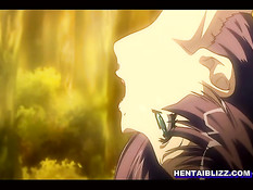 Связанная хентай девушка с огромными сиськами оттрахана монстром