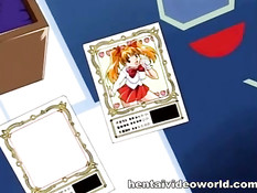 Милую рыжую хентай девушку парень в очках трахнул в позе раком