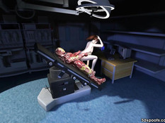 3D девчонка с большими сиськами трахается с железным человеком