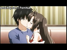 Хентай девчонка достала из ширинки член парня и подрочила рукой